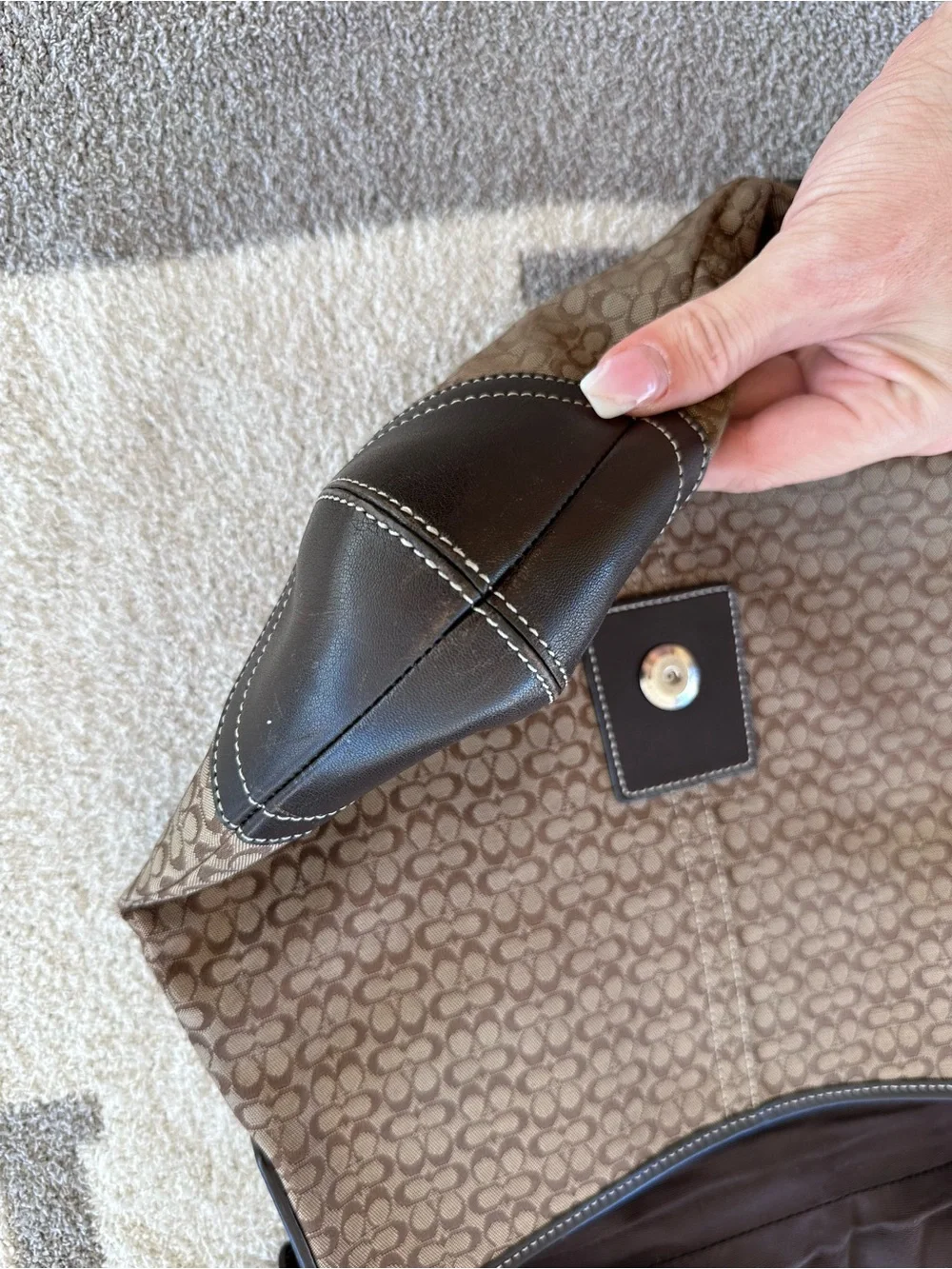 Brown coach SoHo Signature Canvas Crossbody Bag